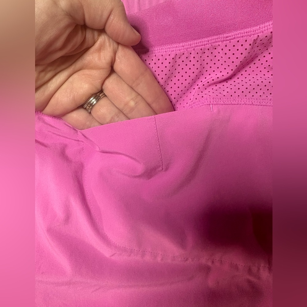 RLX Ralph Lauren Pink Golf Skort Women’s L  Athletic Tennis Skirt Built-In Short - Picture 11 of 11